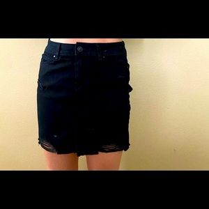 Black jean skirt
